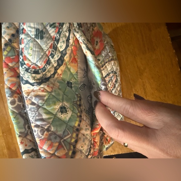 Vera Bradley multi-compartment travel crossbody bag in Citrus Paisley pattern - Picture 4 of 14